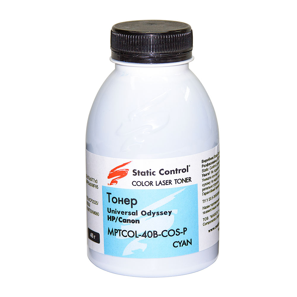 фото ТОНЕР HP CLJ УНІВЕРСАЛЬНИЙ, БЛАКИТНИЙ, ФЛАКОН 40 г, SCC (MPTCOL-40B-COS-P)