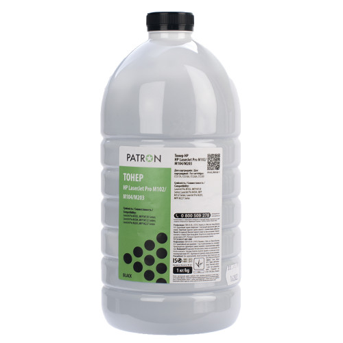 фото ТОНЕР HP LJ PRO M102/M203 (CF217A/CF230A), ФЛАКОН 1 кг, PATRON (PN-HLJPM102-1)